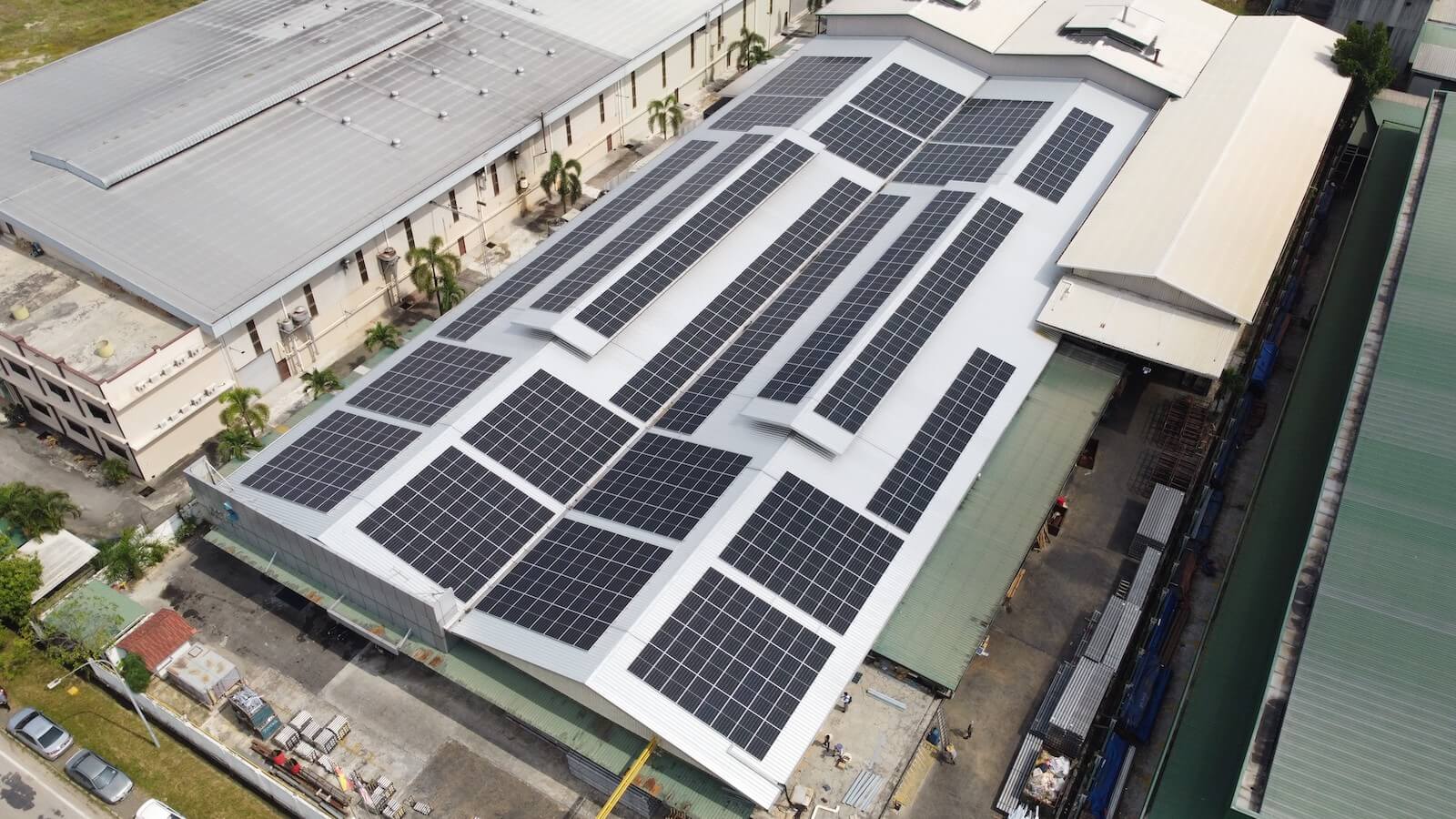 superb solar plant 1 aerial view